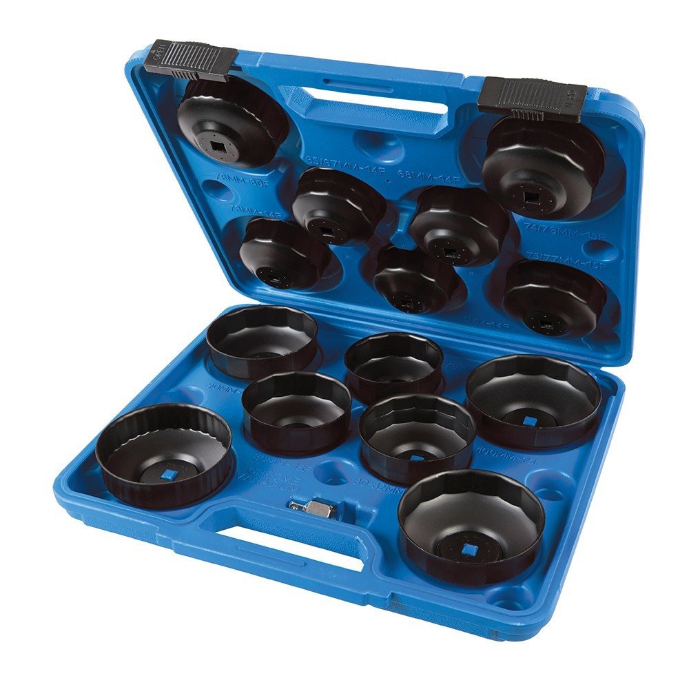 Juego llaves de filtro de aceite 15 pzs.