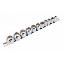 CONJUNTO DE SOQUETES DE 3/8 POLEGADAS 12 LADOS - 11 PEÇAS