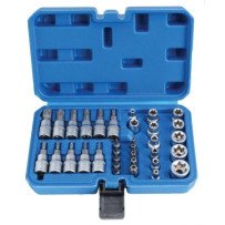 LLAVES VASO TORX 3/8- JUEGO DE 34 ELEMENTOS.