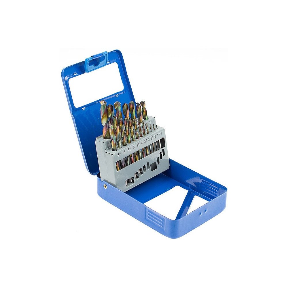 Conjunto 19 peças de brocas HSS 1-10 mm