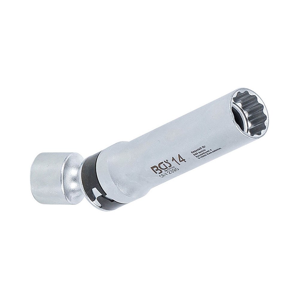 Bucha articulada de 12 lados com mola de retenção de 14 mm