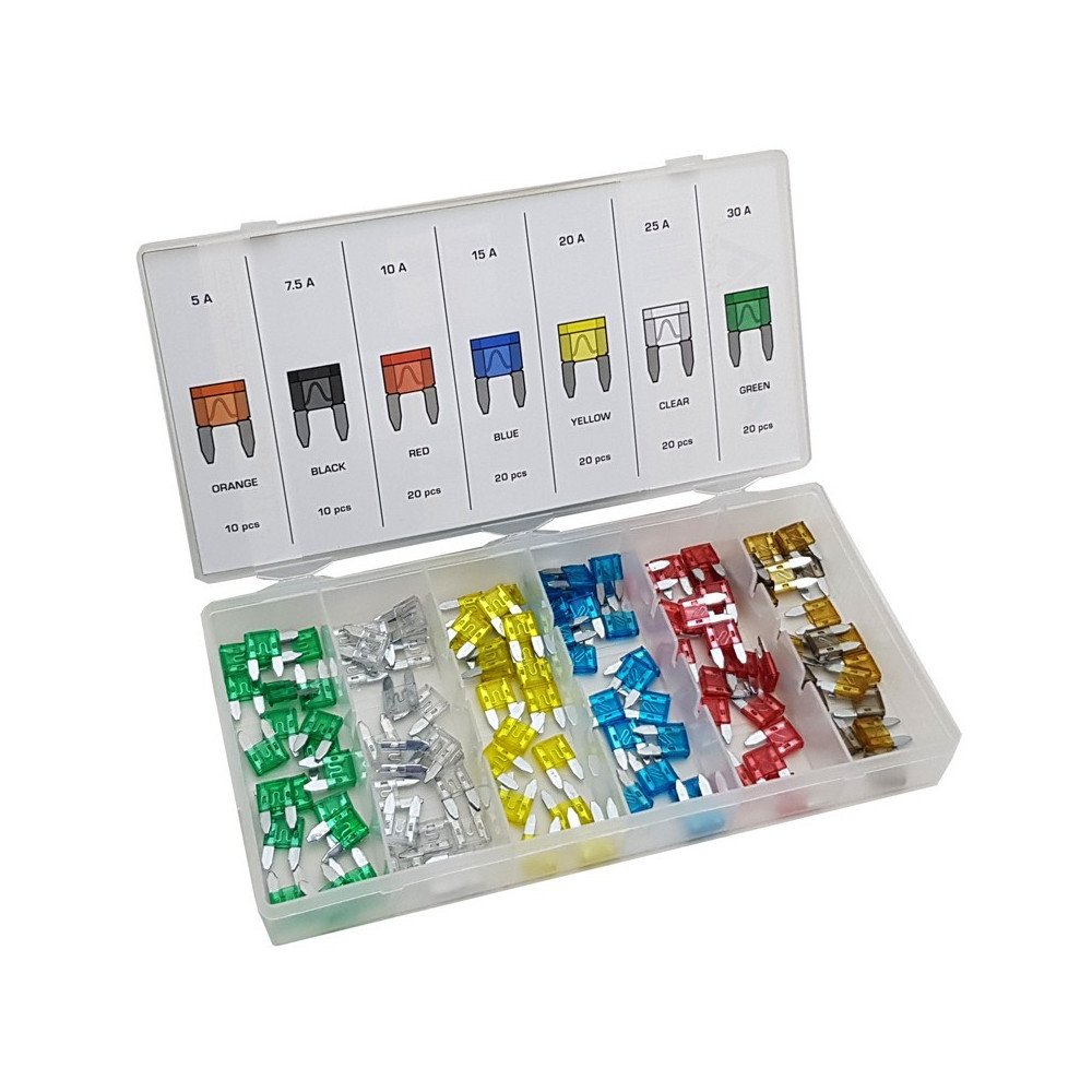 Sortimento 121 Mini fusíveis para automotivo Sortimento 121 Mini fusíveis para automotivo