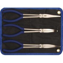 Conjunto de 3 alicates de bico longo, 0° - 45° - 90°