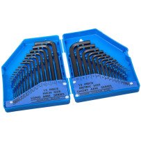 Juego 30 piezas de llaves allen en métrica y pulgadas