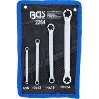 JUEGO DE LLAVES COMBINADAS TORX - 4 PIEZAS