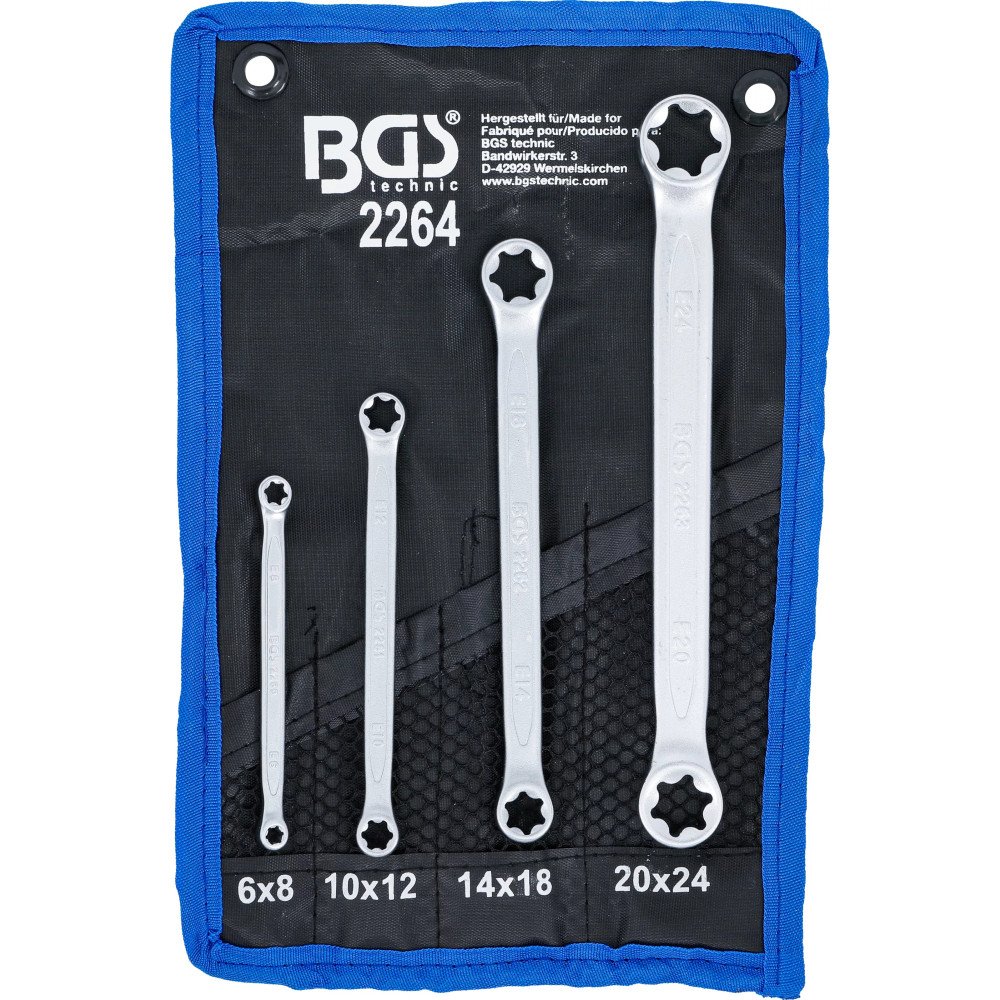 JUEGO DE LLAVES COMBINADAS TORX - 4 PIEZAS JUEGO DE LLAVES COMBINADAS TORX - 4 PIEZAS