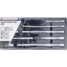 Conjunto de extensões de inclinação | 6,3 mm (1/4) / 10 mm (3/8) / 12,5 mm (1/2) | 9 peças