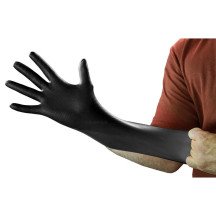 GUANTES NITRILO NEGRO TEXTURA DIAMANTE 100 UDS TALLA L