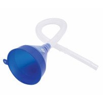 Funil com mangueira flexível