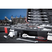 Juego de llaves de vaso | entrada 6,3 mm (1/4) / 10 mm (3/8) / 12,5 mm (1/2) | 216 piezas