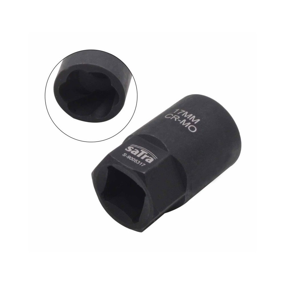 Llave de Vaso para Tornillos Dañados 17 mm 1/2”