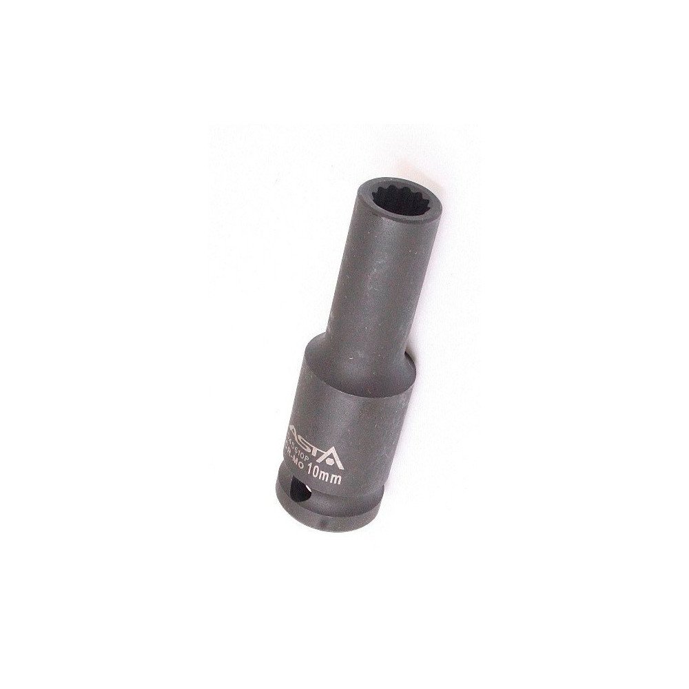 Vaso Largo de Impacto 10 mm 1/2" 12 Caras Cr-Mo Profesional
