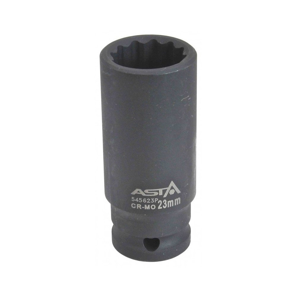 Vaso Largo Impacto 23mm 1/2" 12 Caras Cr-Mo