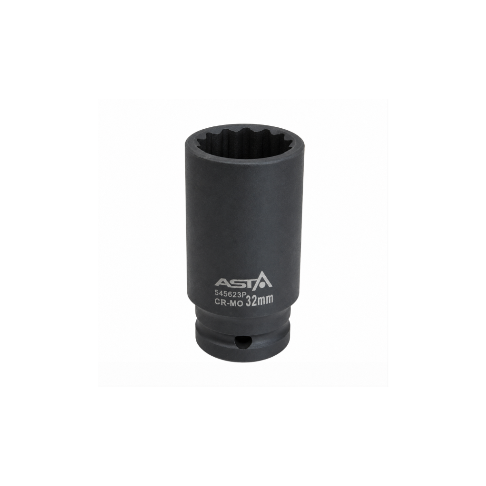 Copo de impacto longo 32 mm 12 faces 1/2 "CR-MO profissional