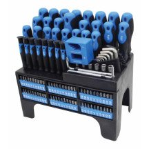 Chave de fenda e brocas Set 118 peças CR-V | Kit profissional com suporte