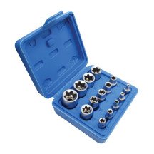 Juego de 14 Vasos E-Torx E4–E24 de 1/4″, 3/8″ y 1/2″