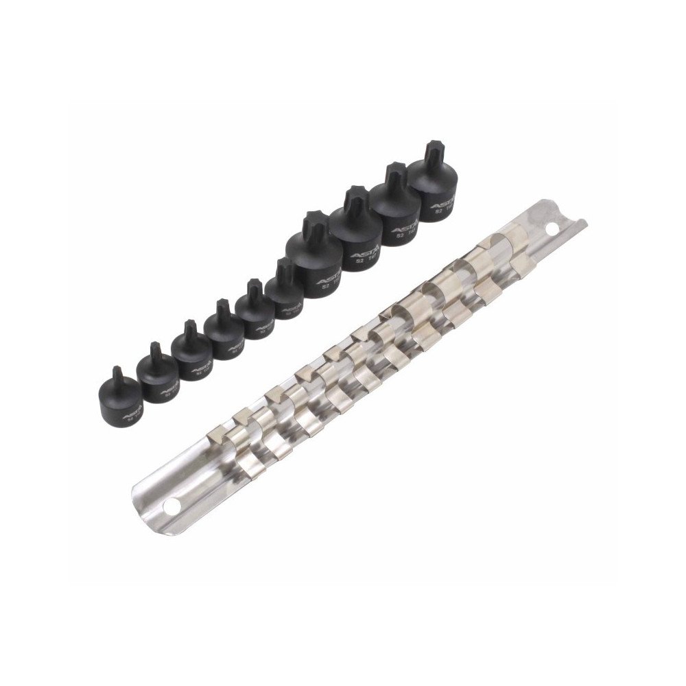 Juego 10 Vasos Torx de Impacto Perfil Bajo T10-T50