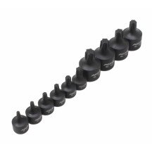 Juego 10 Vasos Torx de Impacto Perfil Bajo T10-T50