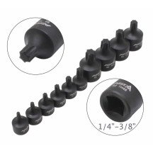 Juego 10 Vasos Torx de Impacto Perfil Bajo T10-T50