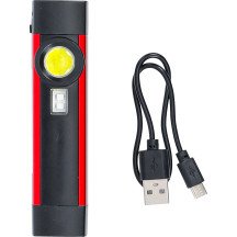 Lâmpada de trabalho recarregável cob + UC com ímã e braçadeira / 1W