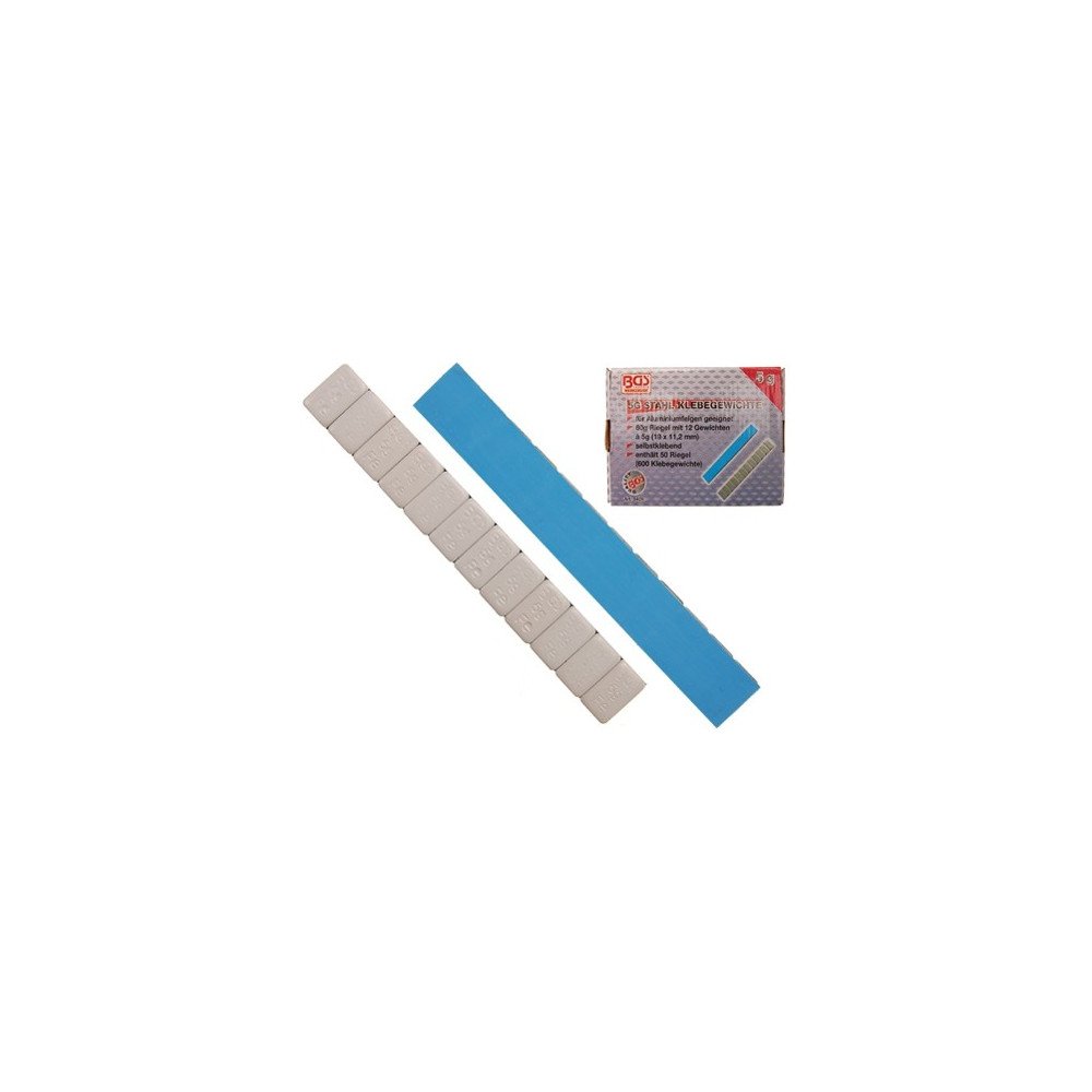 Conjunto de 50 pesos de balanceamento de rodas, 12 x 5 g