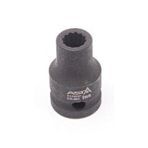 Llave vaso de impacto 1/2 Multicaras corto 9mm.