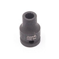Llave vaso de impacto 1/2 Multicaras corto 9mm.