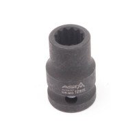 Llave vaso de impacto 1/2 Multicaras corto 13mm.