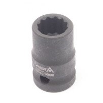 Llave vaso de impacto 1/2 Multicaras corto 14mm.