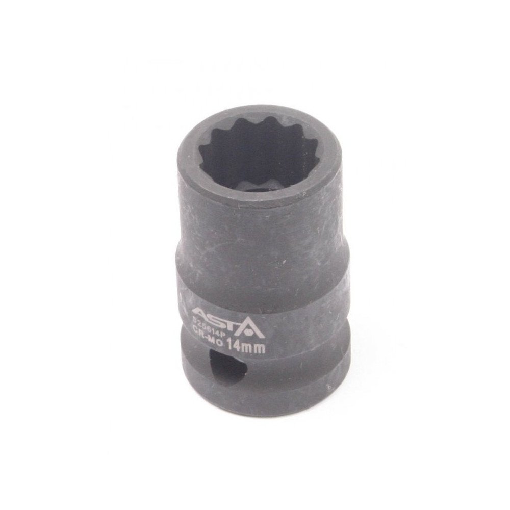 Llave vaso de impacto 1/2 Multicaras corto 14mm.