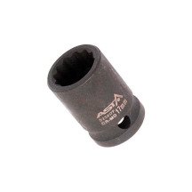 Llave de impacto 1/2 Multicaras corto 17mm.