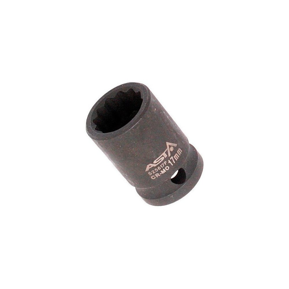 Llave de impacto 1/2 Multicaras corto 17mm.
