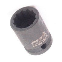 Llave vaso de impacto 1/2 Multicaras corto 18 mm.