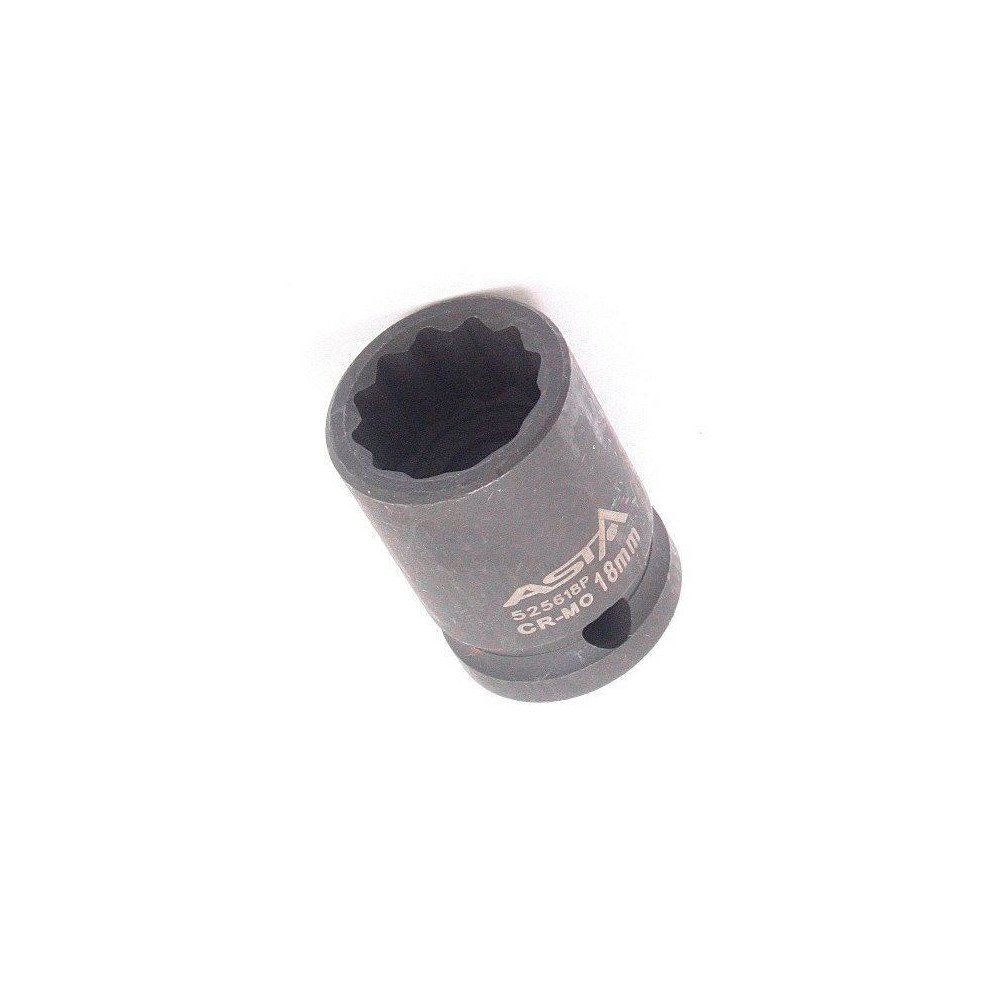 Llave vaso de impacto 1/2 Multicaras corto 18 mm.