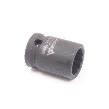 Llave vaso de impacto 1/2 Multicaras corto 19mm.