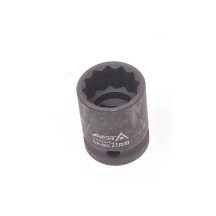 Llave vaso de impacto 1/2 Multicaras corto 21mm.