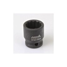 Llave vaso de impacto 1/2 Multicaras corto 23mm.