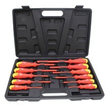 Juego de destornilladores aislados para electricista - 11 Piezas con maletín