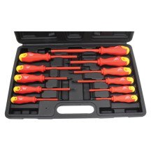 Juego de destornilladores aislados para electricista - 11 Piezas con maletín