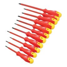 Juego de destornilladores aislados para electricista - 11 Piezas con maletín
