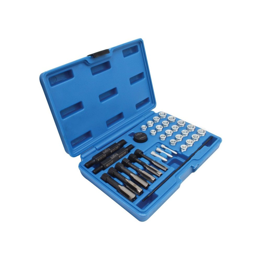 Kit de reparación de rosca para calentadores y bujías de motor - 33 piezas.