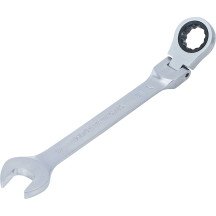Llave combinada de carraca con cabeza articulada a 90° - 17mm