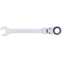 Llave combinada de carraca con cabeza articulada a 90°-15mm