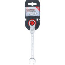 Llave combinada de carraca con cabeza articulada a 90° - 13mm.