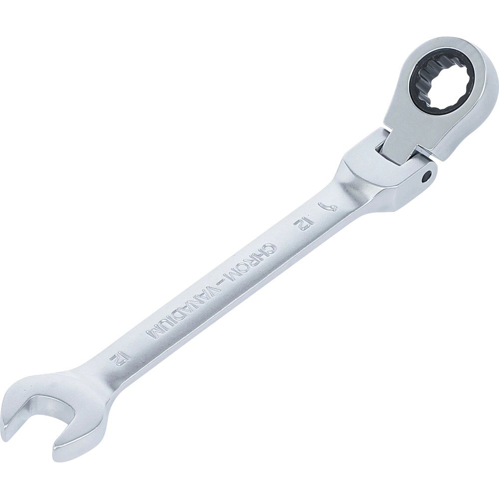 Llave combinada de carraca con cabeza articulada a 90° - 12mm