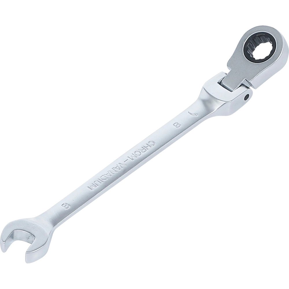 Llave combinada de carraca con cabeza articulada a 90°-8mm.