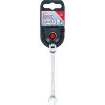 Llave combinada de carraca con cabeza articulada a 90°-8mm.