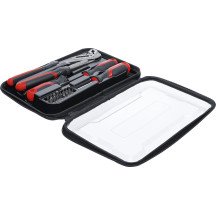 Juego de herramientas manuales de 20 piezas con estuche.