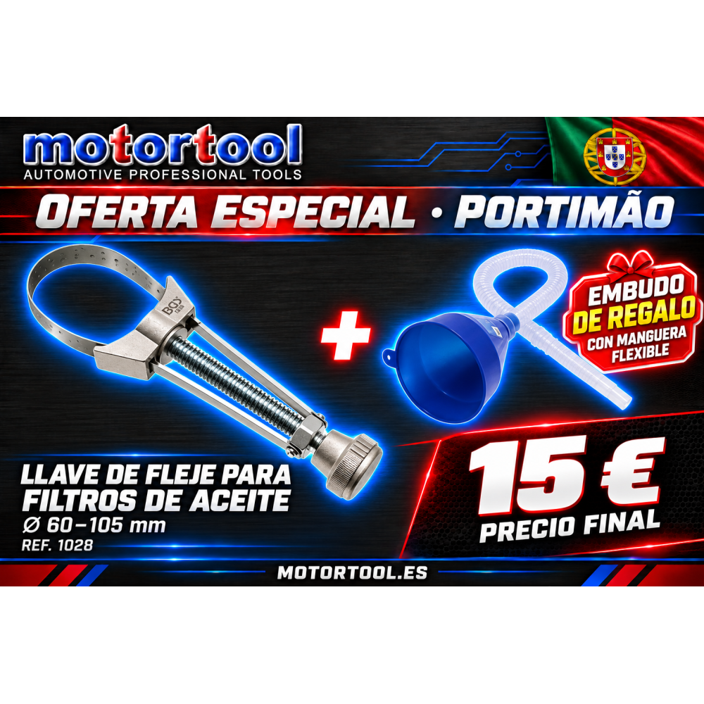 4 Llave de Fleje para Filtros de Aceite Ø 60–105 mm – Ajustable