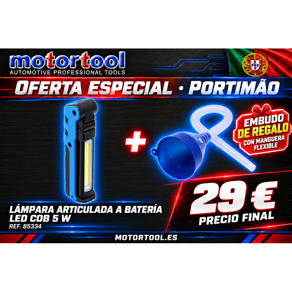 5 Lámpara de Taller Articulada a Batería LED COB 5 W